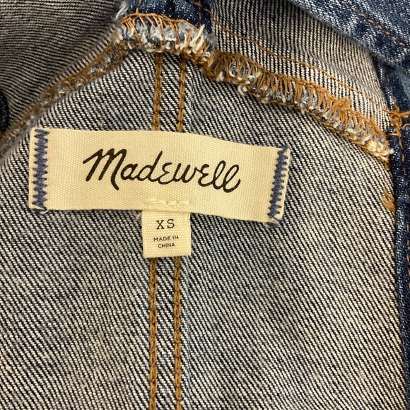 Madewell Denim Relaxed Carpenter Overalls XS Blue - Picture 14 of 14